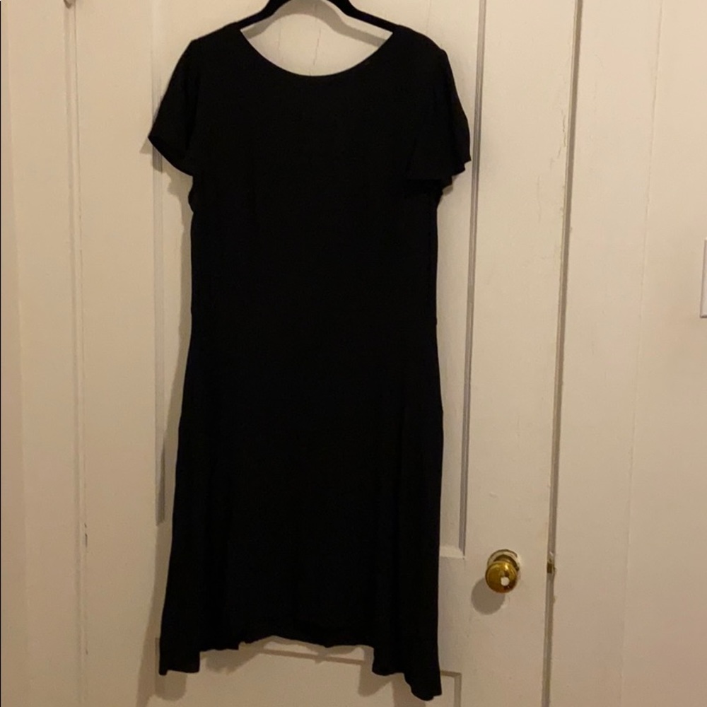 Loft black flutter sleeve dress. Size 8